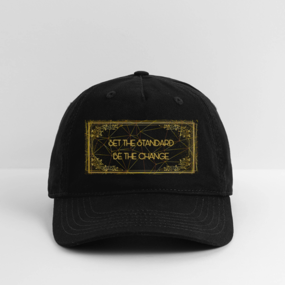 Motto Gold Organic Snapback - black