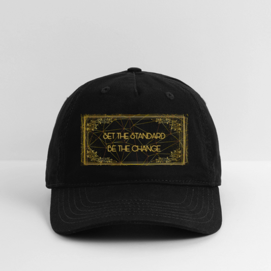Motto Gold Organic Snapback - black
