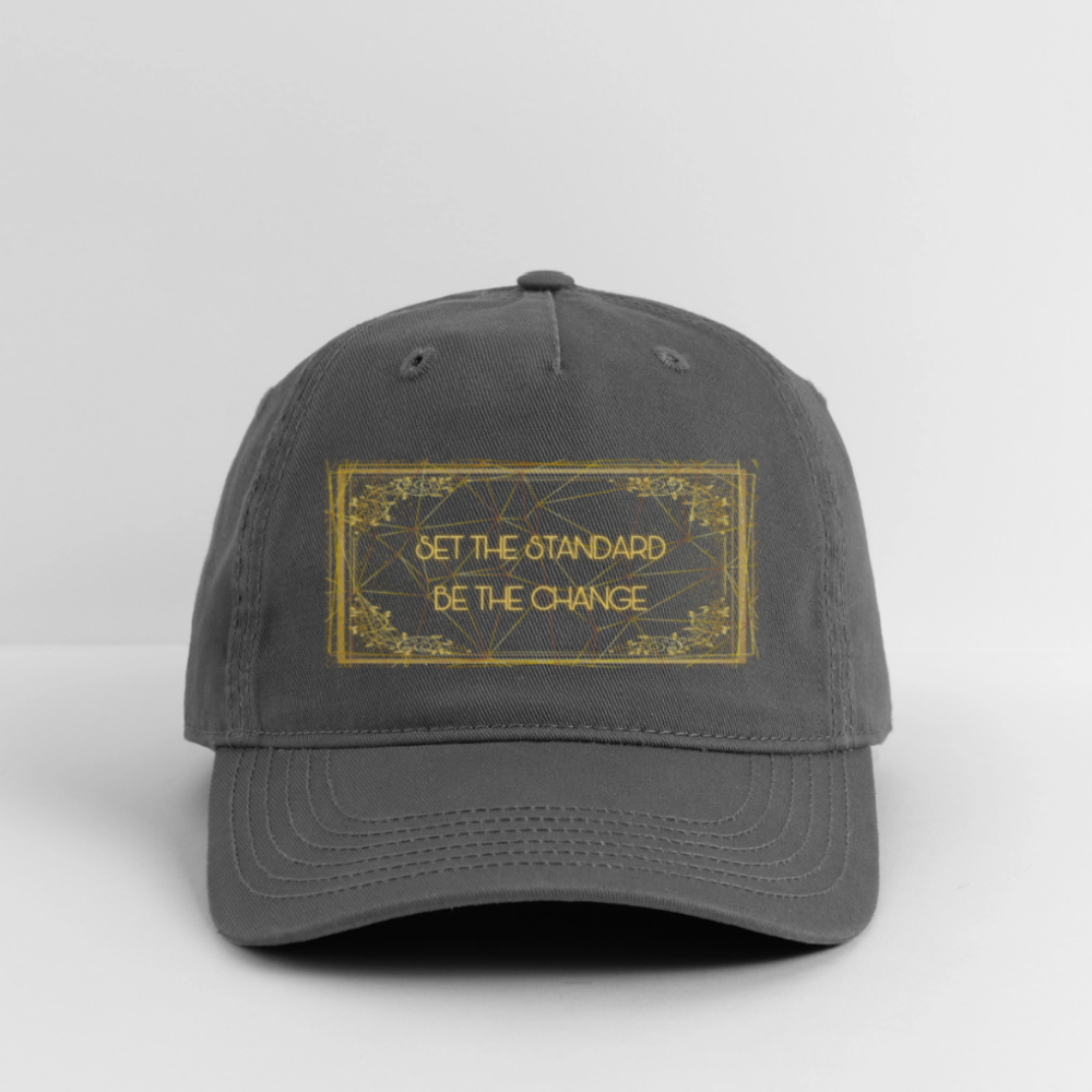 Motto Gold Organic Snapback - charcoal