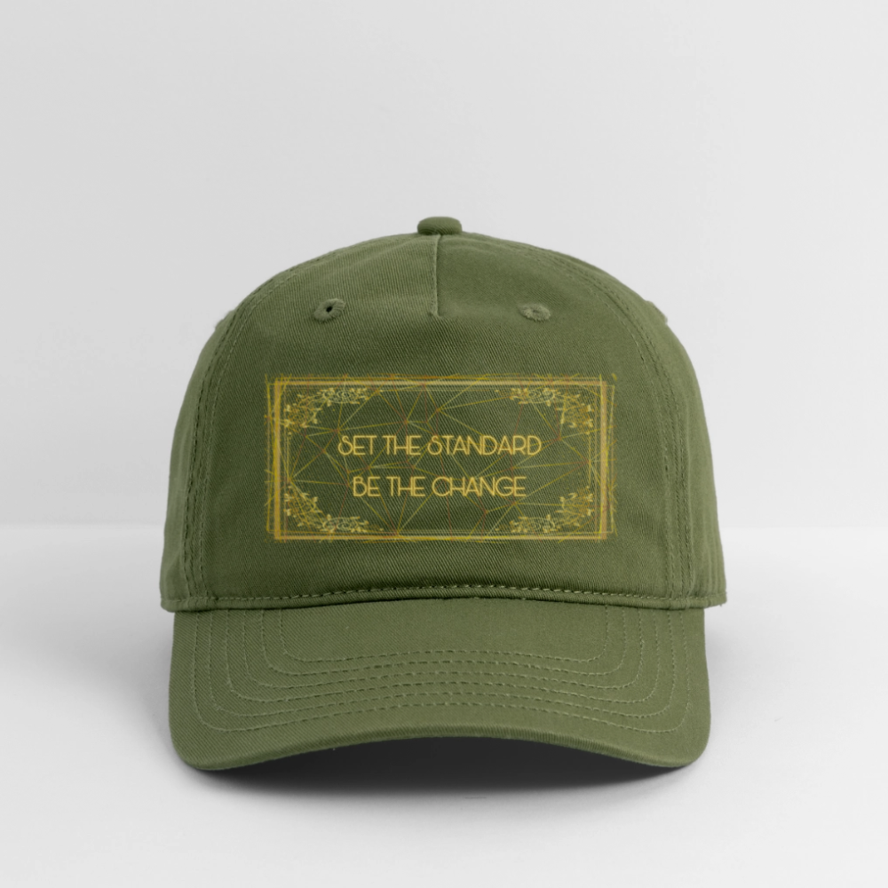 Motto Gold Organic Snapback - olive green