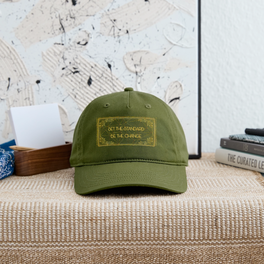 Motto Gold Organic Snapback - olive green