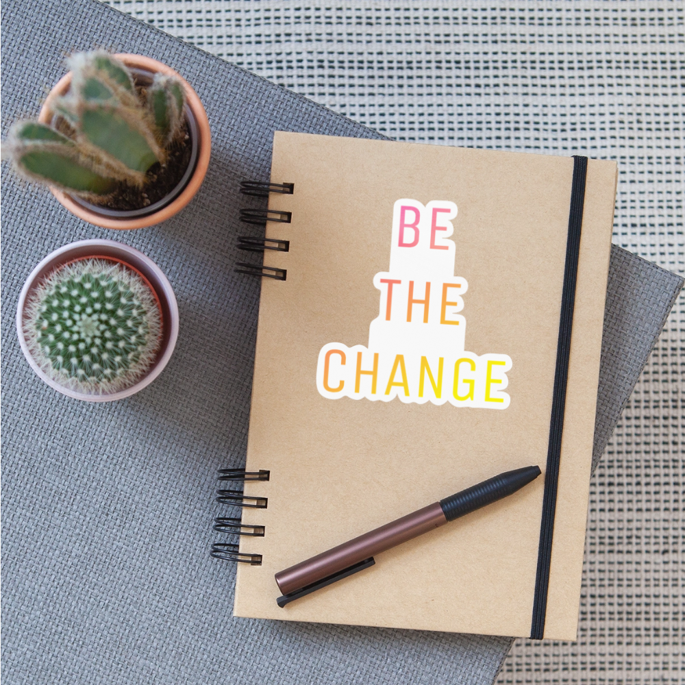 PEACH Change Sticker - white glossy
