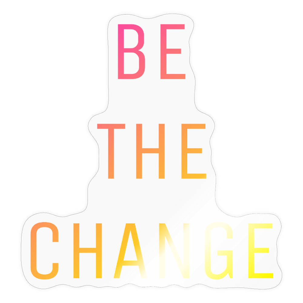 PEACH Change Sticker - transparent glossy