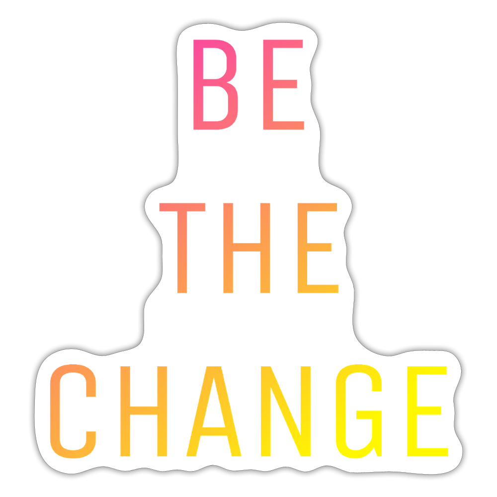 PEACH Change Sticker - white matte