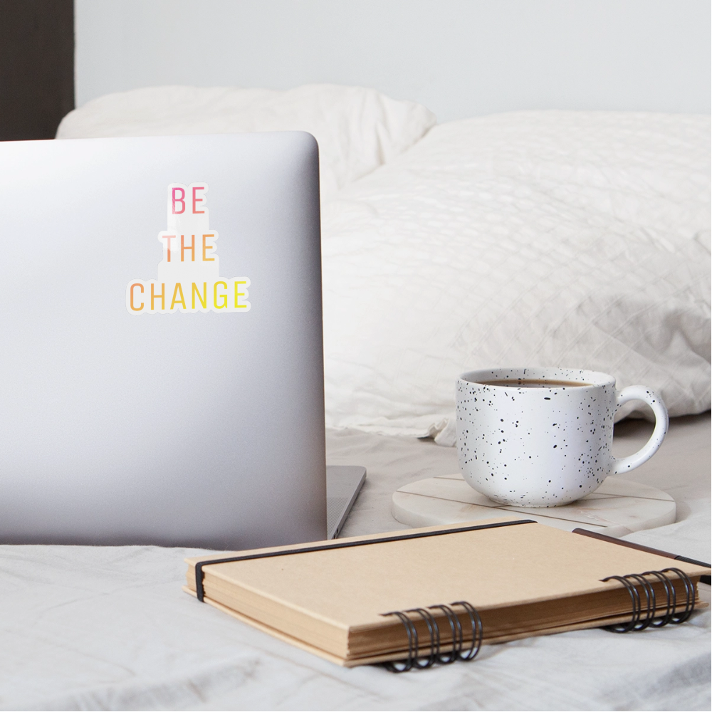 PEACH Change Sticker - white glossy