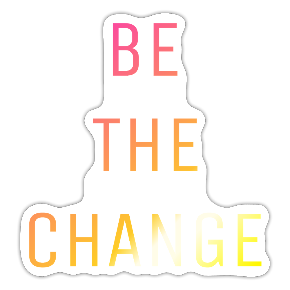 PEACH Change Sticker - white glossy