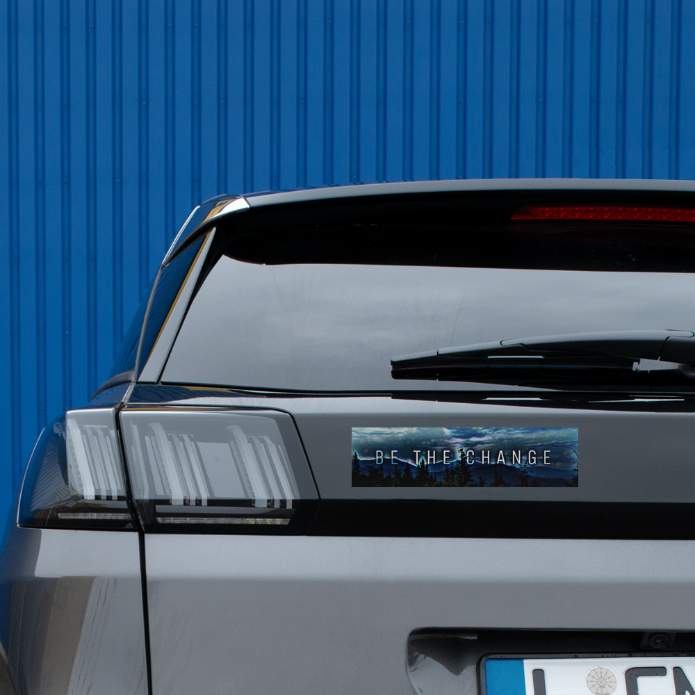 Change Bumper Sticker - white matte